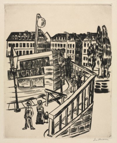Dřevěný most od Max Beckmann