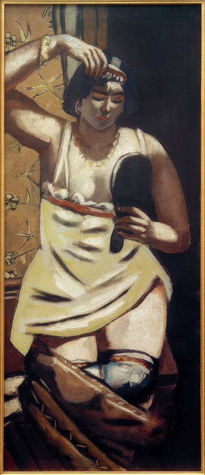 Cikánka, nahá se zrcadlem od Max Beckmann