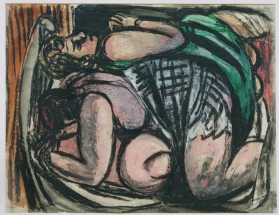 Dvě ženy ležící od Max Beckmann