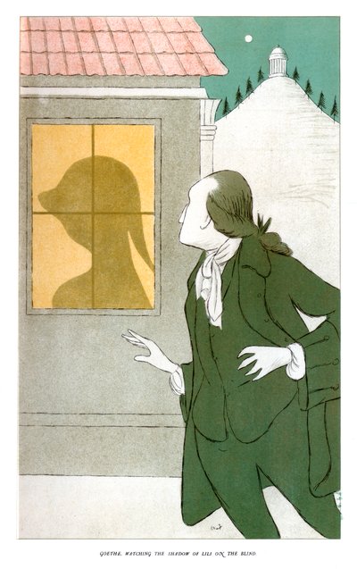Goethe sleduje stín Lili naslepo, 1904 od Henry Maximilian Beerbohm