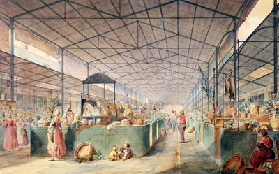 Interiér Les Halles, 1835 od Max Berthelin