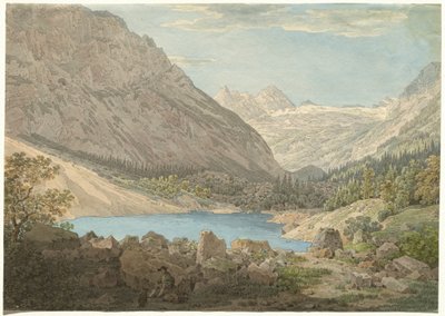 „The Blue Pool“ v údolí Rein poblíž Garmische od Max Joseph Wagenbauer