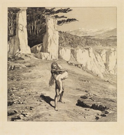 Adam (Eva a budoucnost, opus III, list 5) od Max Klinger