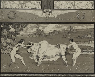 Apollo a Daphne II Ze série Opus II, 1879 od Max Klinger
