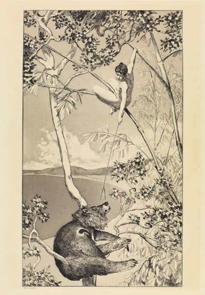 Medvěd a elf (Intermezzi, opus IV, list 1) od Max Klinger