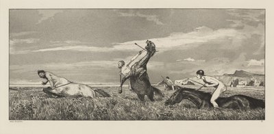 Intermezzi, Opus IV, Bl. 3: Kentaur pronásledován od Max Klinger