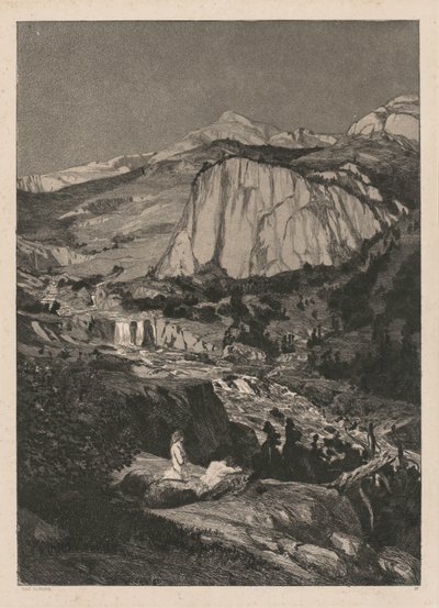 Intermezzo: Moonlit Night Opus IV, 5, 1881. od Max Klinger