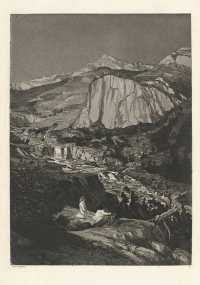 Měsíčná noc Mondnacht: pl. 4, vydáno 1881. od Max Klinger
