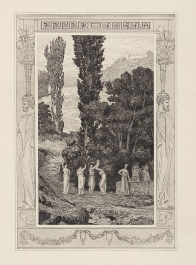 Bloudící Psyché (Amor a Psyché, opus V, list 28) od Max Klinger