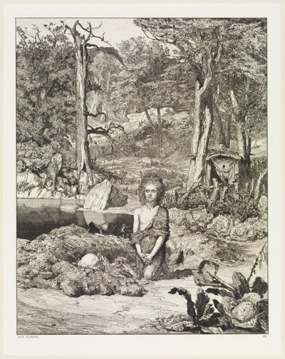 Simplicius u hrobu poustevníka (Intermezzi, Opus IV, list 8) od Max Klinger