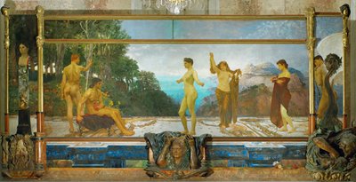 Pařížský soud, triptych od Max Klinger