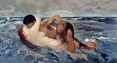 Triton a mořská panna od Max Klinger
