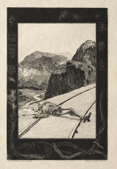 Zde je Tode I, Opus I, 1889 No. 8. od Max Klinger