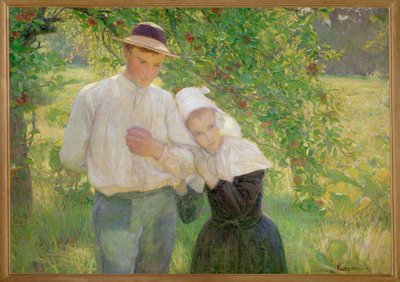 Spaziergang im Garten - Procházka po zahradě ... (malba na plátně) od Max Kurzweil