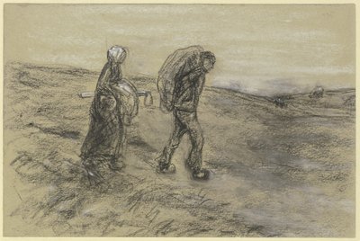Dělník vracející se s manželkou z práce na poli od Max Liebermann