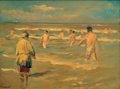 Chlapec koupání od Max Liebermann