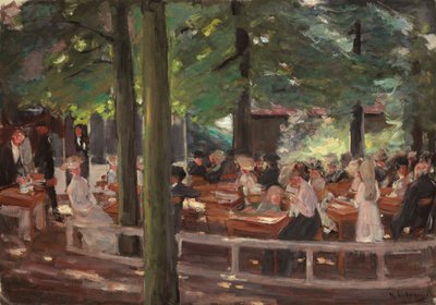 Beer Garden in Laren, Study; Pivní zahrádka v Larenu, studie, 1903 od Max Liebermann