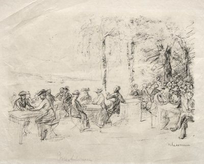 Kavárna na Havl od Max Liebermann