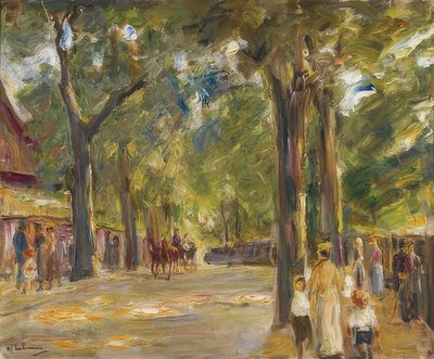 Velká Seestrasse ve Wannsee s chodci od Max Liebermann