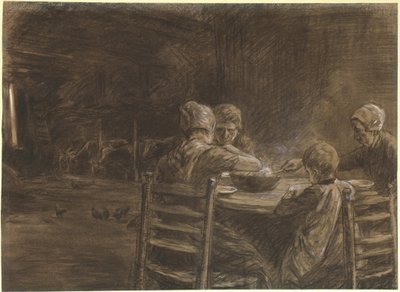 Východofríští rolníci jedí večeři od Max Liebermann