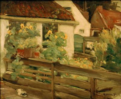 Zahrada se slunečnicemi od Max Liebermann