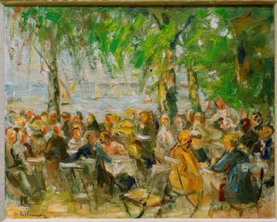 Zahradní restaurace na Havl od Max Liebermann