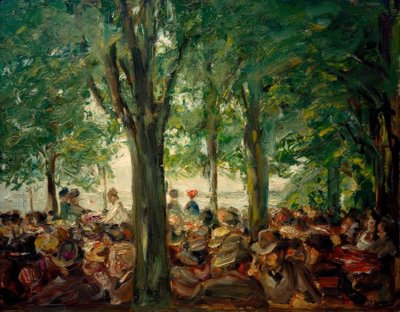 Zahradní restaurace na Havle pod stromy (Schildhorn) od Max Liebermann