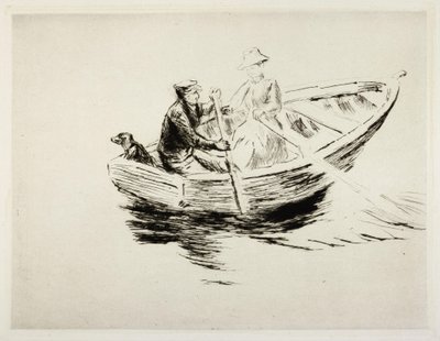 Ve člunu od Max Liebermann