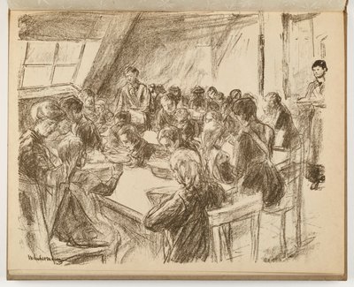 Dětská veřejná jídelna (ilustrace z: Umění a umělci XIII, 6) od Max Liebermann