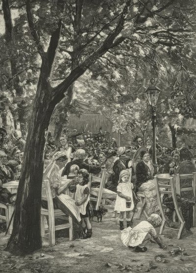Liebermann, koncert na pivní zahrádce od Max Liebermann