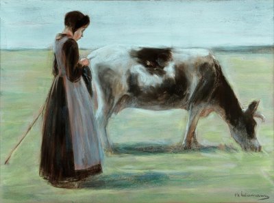 Dívka s krávou od Max Liebermann