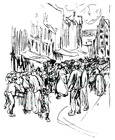 Studie perem a inkoustem, c19. století od Max Liebermann