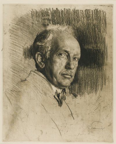 Portrét skladatele Richarda Strausse 1864-1949, c. 1914. od Max Liebermann