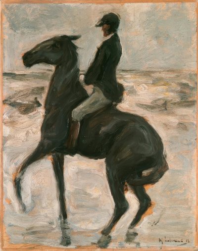 Jezdec vlevo na pláži od Max Liebermann