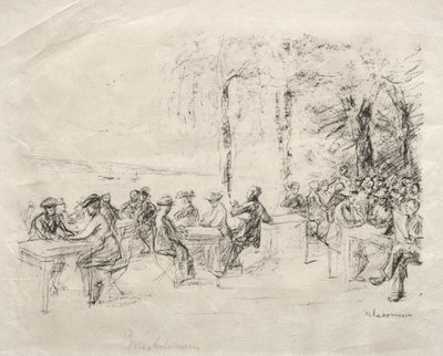 Restaurace am Wasser. od Max Liebermann