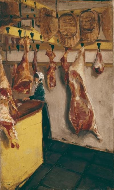 Schlächterladen v Dordrechtu od Max Liebermann