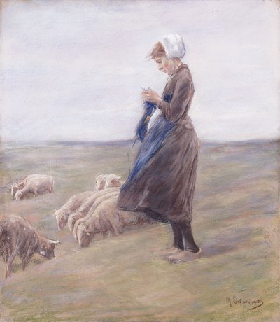 Pastýřka; Schafhirtin, 1887 od Max Liebermann