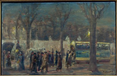 Pouliční scéna u Braniborské brány (večer u Braniborska ..) od Max Liebermann