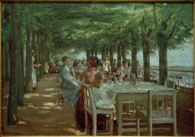 Terasa v restauraci Jacob v Nienstedtenu na Labi od Max Liebermann