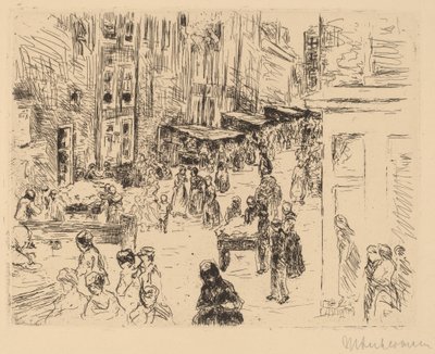 Židovská čtvrť v Amsterdamu od Max Liebermann