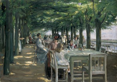 Terasa v restauraci Jacob v Nienstedtenu na Labi od Max Liebermann