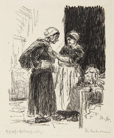 Dvě rozmlouvající ženy od Max Liebermann