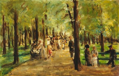 Chodci v Tiergarten; Chodci v Tiergarten, 1918 od Max Liebermann