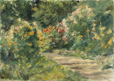 Zahrada Wannsee, kolem 1920-29 (olej na plátně) od Max Liebermann