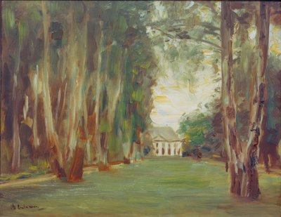 Zahrada Wannsee s vilou / Březová alej v zahradě Wannsee od Max Liebermann