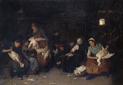 Ženy škubající husy, 1872 od Max Liebermann