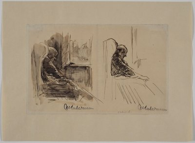 Dva portréty jeho otce Louise Liebermanna v křesle od Max Liebermann