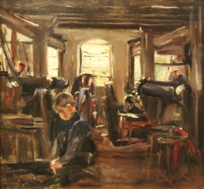 tkalcovna v Larenu od Max Liebermann