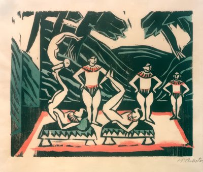 Akrobati III od Max Pechstein