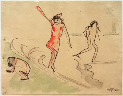 Na břehu jezera od Max Pechstein